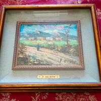 Quadro F. De Vito olio su Tavola anni '70