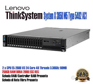 SERVER LENOVO X 3650 M5 2 x CPU Xeon 256GB RAM