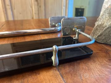 Mensola bagno e portasciugamano vintage