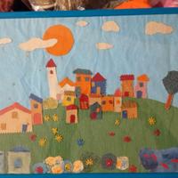 Quadri paesaggi di stoffa