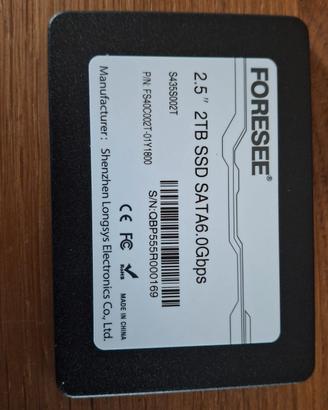 Hard disk 2TB 2.5" Sata nuovi.