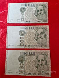3 banconote da 10000lire Marco Polo FDS
