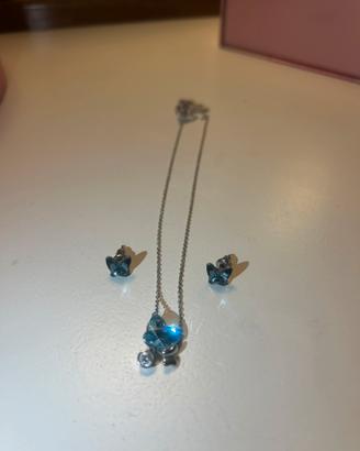 Collana e orecchini swaroski