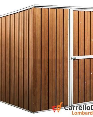 Box da giardino lamiera 175x185cm 2,92mq fin legno