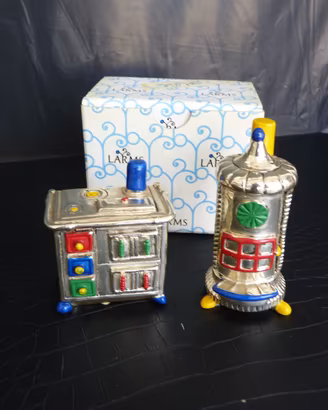 Coppia Miniature Cucina e Stufa Vintage