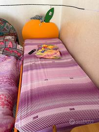 letto singolo con materasso