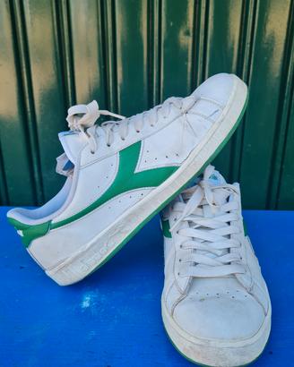 Diadora game low Waxed Bianco/Verde