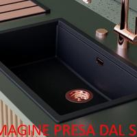 Shock Lavello monovasca in Cristadur Green nero