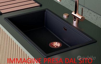 Shock Lavello monovasca in Cristadur Green nero