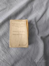 libretto per ciclomotore 