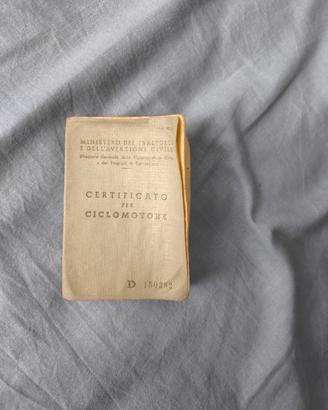 libretto per ciclomotore 