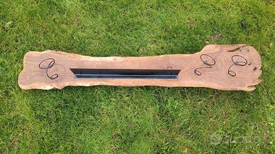 Porta bottiglie in legno fatto a mano