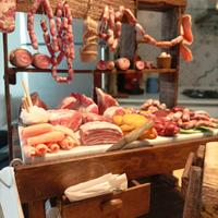 Presepe Napoletano Banco da macellaio artigianale 