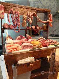 Presepe Napoletano Banco da macellaio artigianale 