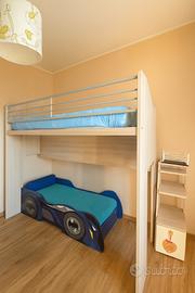 Letto a soppalco scorrevole