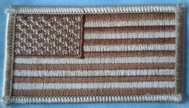 Patch Bandiera USA Tattica Desert Coyote Tan - Mil