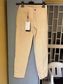 pantalone donna Fracomina color panna/beige ch