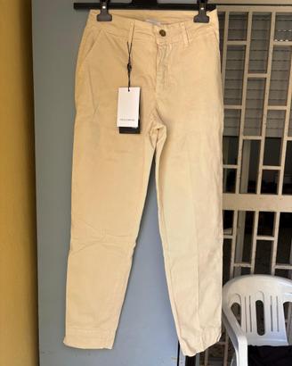 pantalone donna Fracomina color panna/beige ch