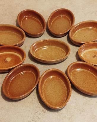 10 piccole ciotole artigianali in terracotta 