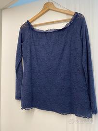 Maglietta Tezenis pizzo blu