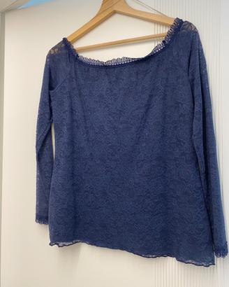 Maglietta Tezenis pizzo blu