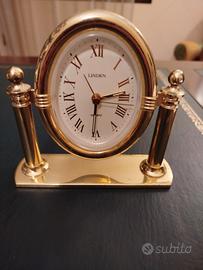  Sveglia vintage Linden in ottone massiccio