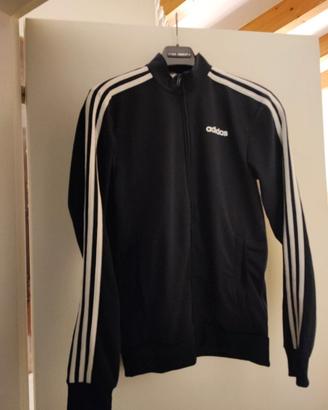 felpa nera Adidas con cerniera