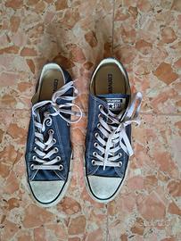 Converse All Star basse blu 42.5 con scatola