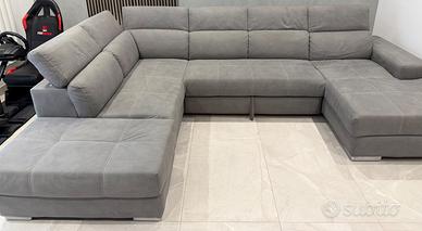 Divano letto doppio angolo con pouf contenitore