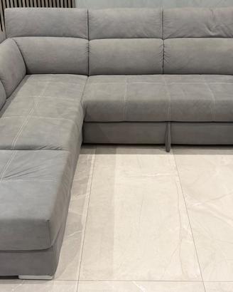 Divano letto doppio angolo con pouf contenitore