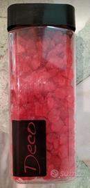 Decorazioni sassi di vetro rossi