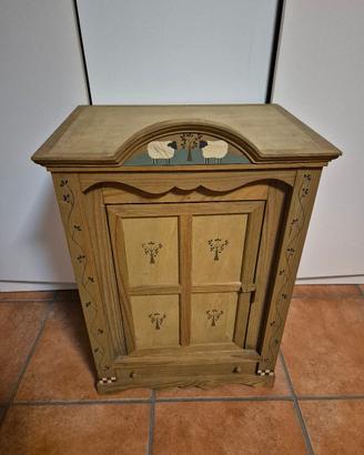 Armadietto legno country My Doll con appendiabiti
