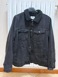 Giacca nera Bershka con interno sherpa - taglia L