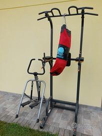 Torre trazioni,step,sacco boxe+guanti
