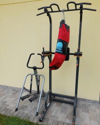 Torre trazioni,step,sacco boxe+guanti
