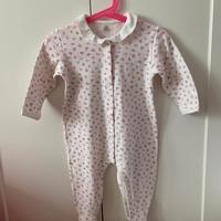 PETIT BATEAU Tutina pigiama neonata bimba 12 MESI