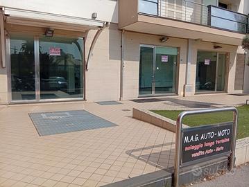 Locale con 3 vetrine zona nuova con area esterna