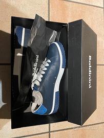 Scarpe sneakers Baldinini in pelle blu taglia 42