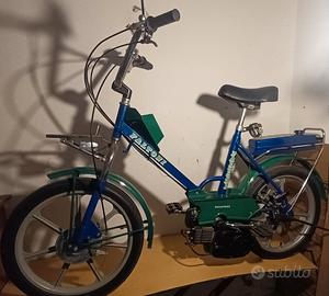 Bici con motore tipo Mosquito Verde e Blu