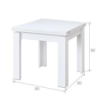 tavolo bianco 80x80 allungabile 