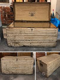 Baule - Cassapanca antica vintage in legno