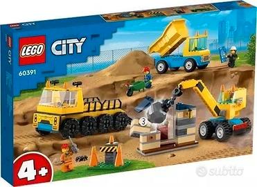 LEGO City 60391 camion cantiere palla demolizione