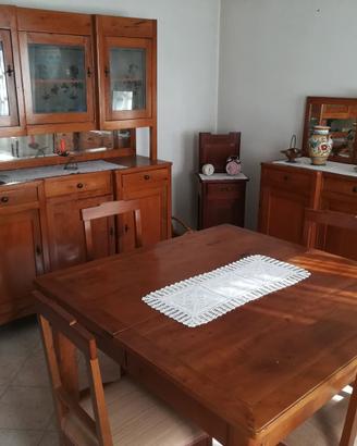 SET ARREDO ANTICO DA SALOTTO IN CILIEGIO MASSELLO
