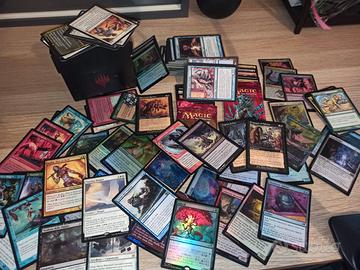 Lotto carte Magic Gathering rare, brillanti, dado