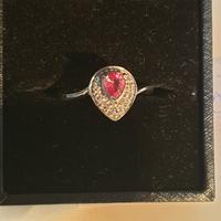 ANELLO ARGENTO STERLING 925 con RUBINO TRAMONTO e.