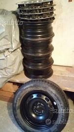 Cerchi lamiera VW golf 4 a 5 fori+ruota di scorta