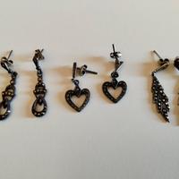 Lotto formato da 3 paia di orecchini con marcasite