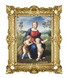 STAMPA MADONNA CARDELLINO RAFFAELLO CORNICE 55X45