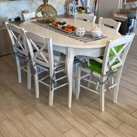 tavolo ovale shabby chic 