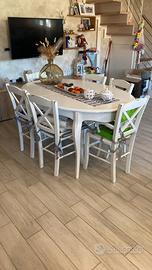 tavolo ovale shabby chic 